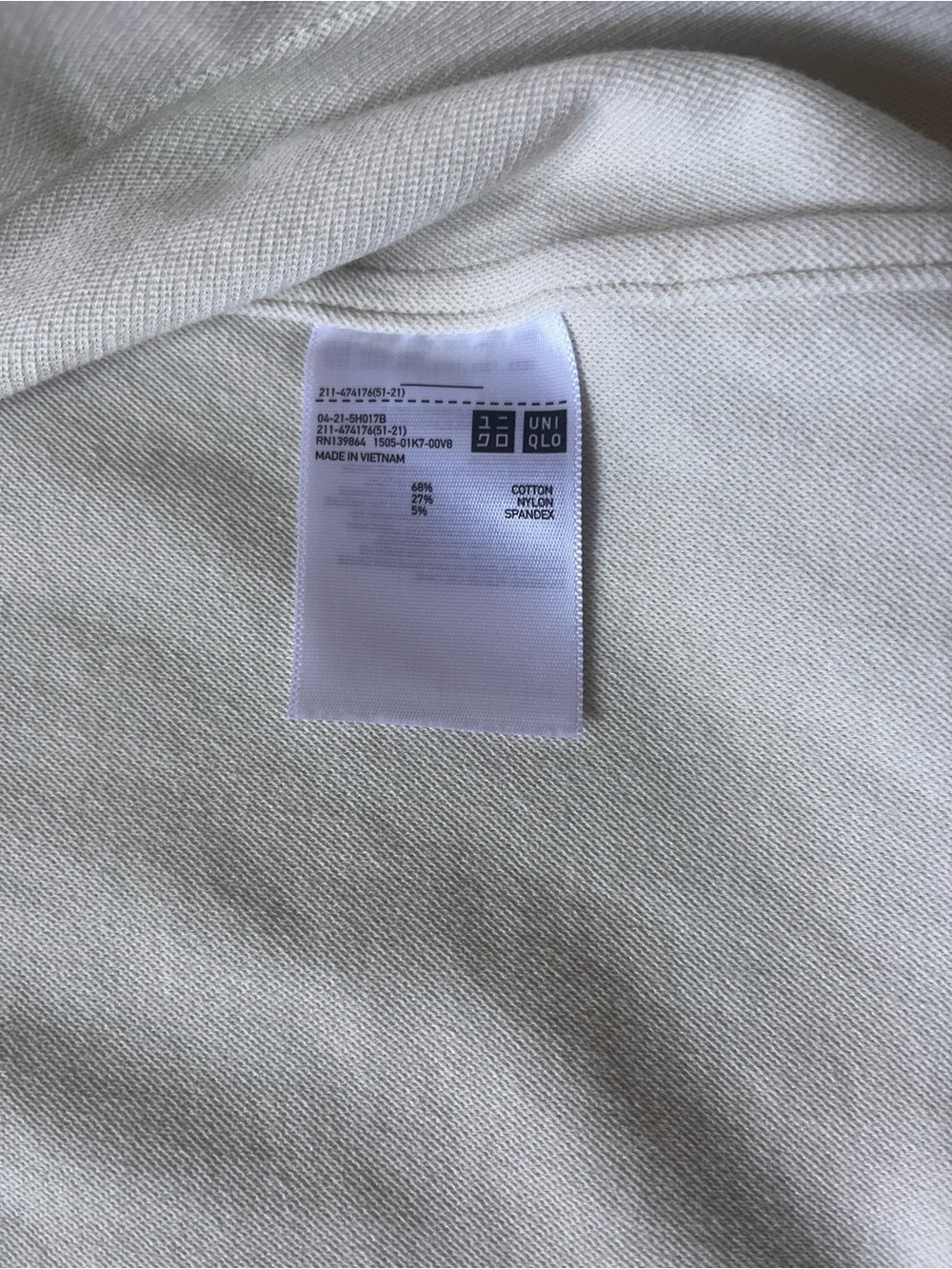 Uniqlo Women's Cream Button-Front Jersey Knit Relaxed Oversized Boxy Jacket - Picture 11 of 16